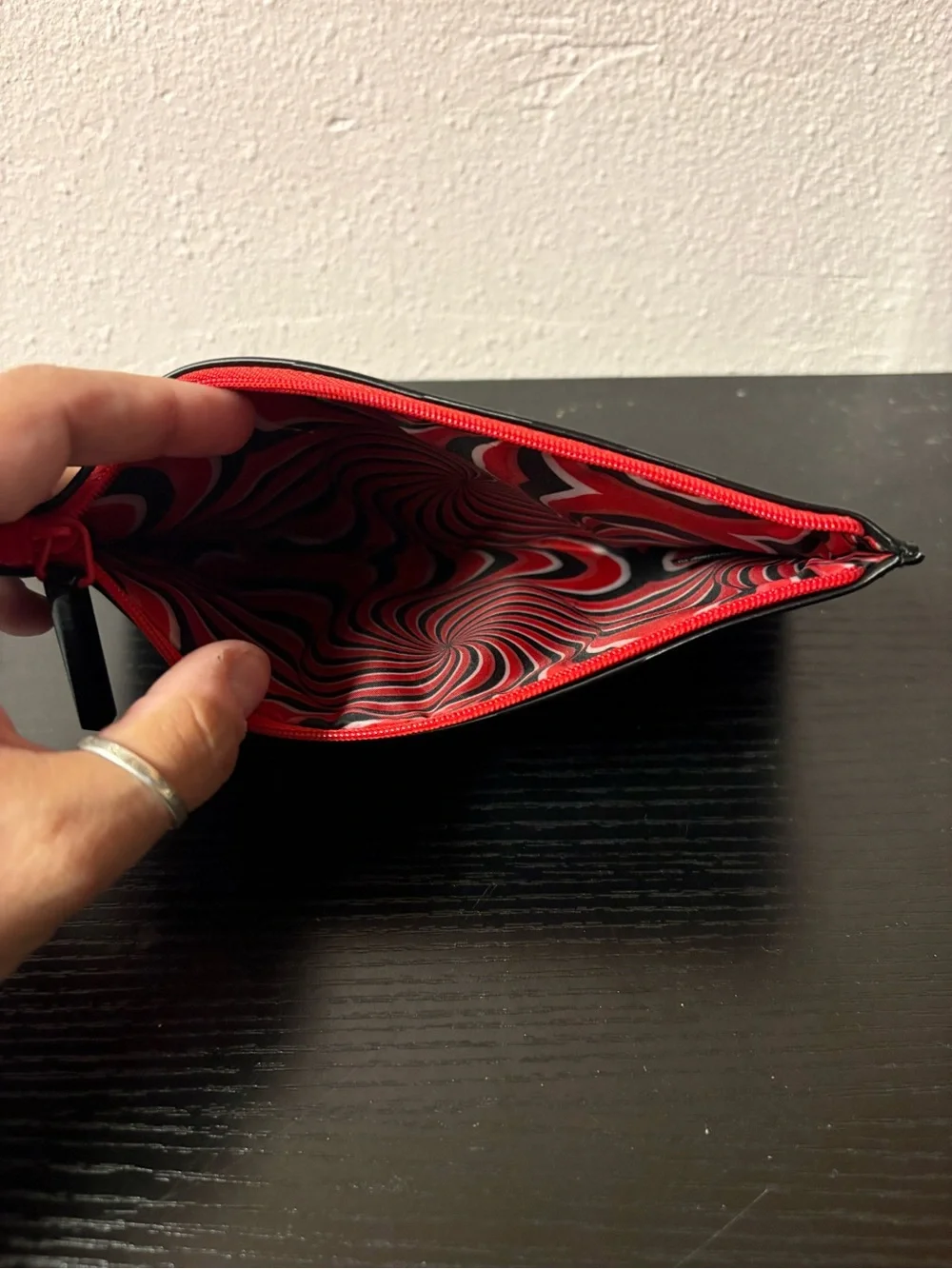 MAC Limited Edition Double Zip Optical Illusion Makeup Cosmetic Bag